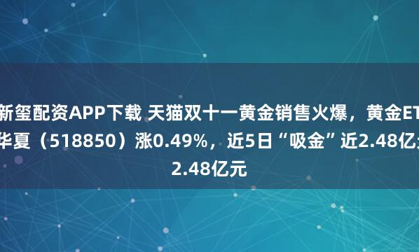 新玺配资APP下载 天猫双十一黄金销售火爆，黄金ETF华夏（518850）涨0.49%，近5日“吸金”近2.48亿元